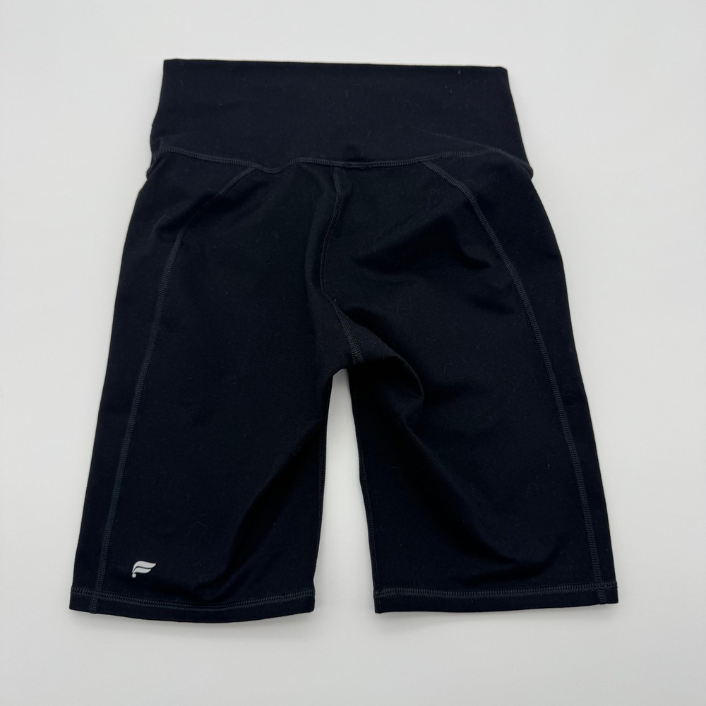 Fabletics PowerHold High Waisted Biker Shorts Black Womens Size XS